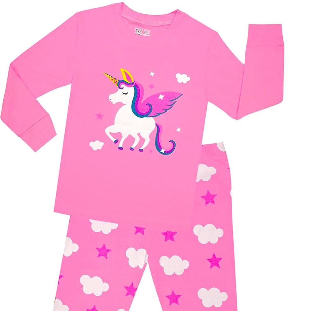 Toddler Unicorn Pajamas & Matching Doll Clothes Set 🦄